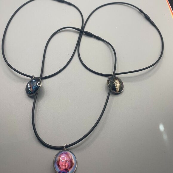 3ct Horror Character Beveled Pendant Necklaces - Picture 1 of 4